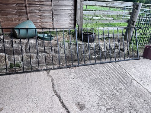 Black metal railing - metal,