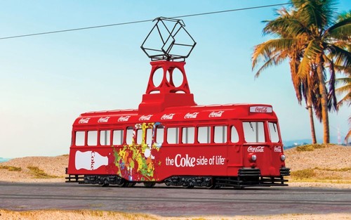Corgi single decker tram - corgi, coca