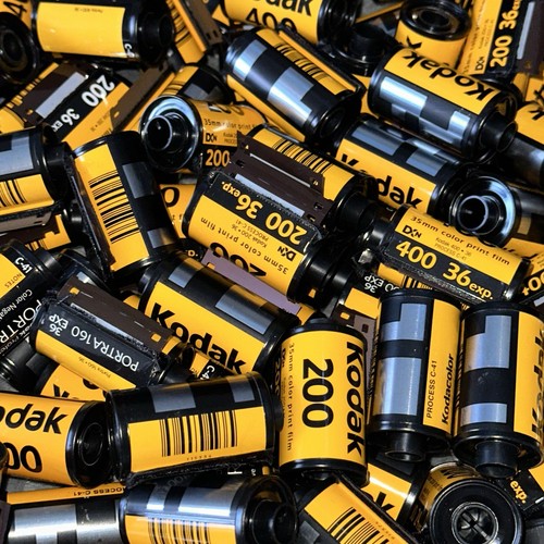 Used kodak film metal - film,