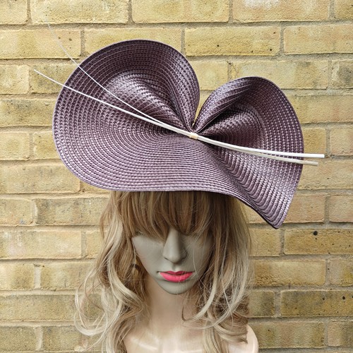 Mauve brown cream fascinator - brown,