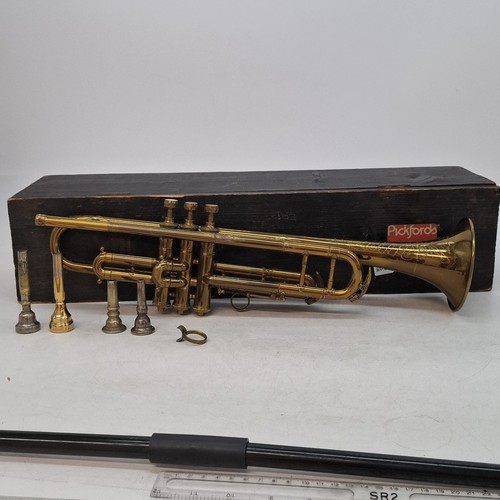 Brass trumpet foreign 1590 - trumpet,