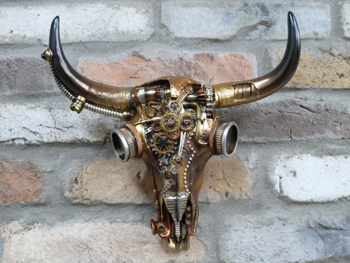 Steampunk gothic animal skull - steampunk,