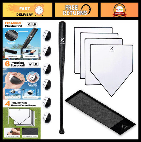 Baseball bat set 1 - baseball, plastic