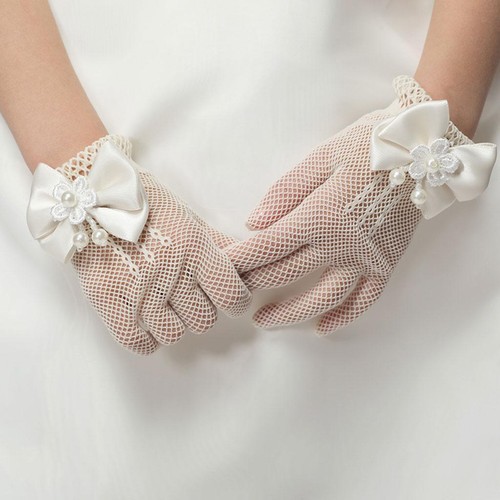 Flower girl satin bow gauze - flower,