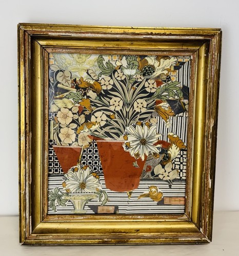 Vintage floral fabric collage - vintage,