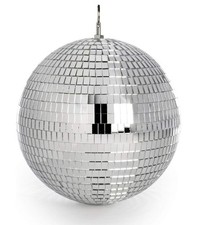 Mirror Disco Ball 30cm Silver Hanging Glitter Ball For DJ Dance Party Parties