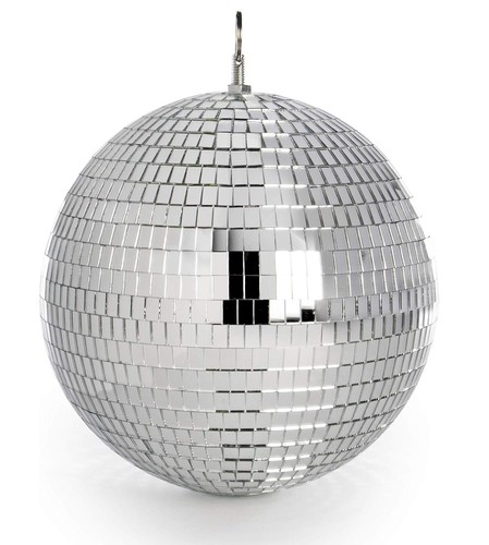 Mirror disco ball 30cm - ball, silver