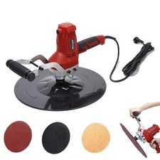 220V Cement Mortar Polishing Machine Electric Trowel Wall Smoothing Tool +3 Pads
