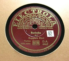 RUGGIERO RICCI Burlesque (Suk) / Air on G String (Mattheson) DA 4467 (200)