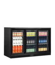 3 SLIDING DOOR BEER FRIDGE BAR COOLER UNDERCOUNTER PUB DRINKS LOW ENERGY MODEL