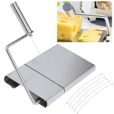 Cheese Slicer Stainless Steel Board Butter Cutter With 5 Wires Cutting Handle UK