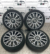 Fiat 500 Gucci 16” Inch Alloy Wheels 51902573 51902574 With Centre Caps