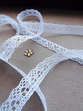  Narrow VINTAGE White LACE