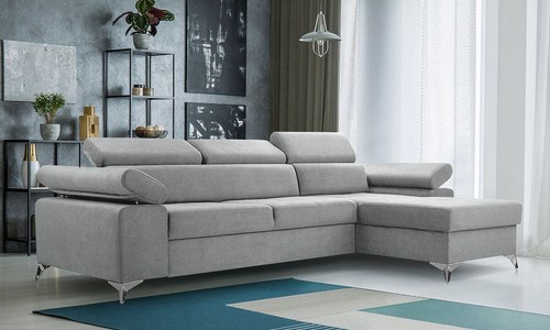 Shaped corner sofa bed with - sofa,