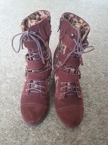 Miss fire brown suede and - fire,