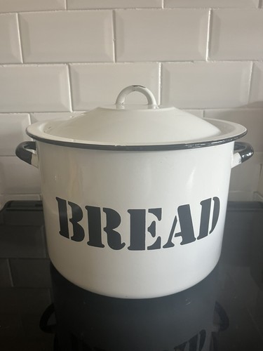 Enamel bread bin made - bin, in