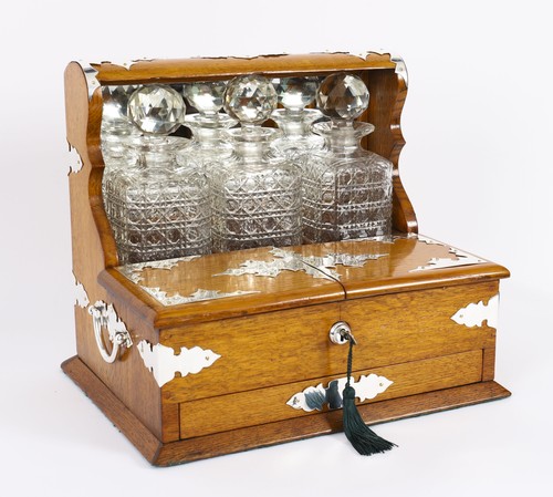 Antique blonde oak tantalus - blonde,