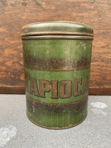 Antique victorian tapioca - antique, tin