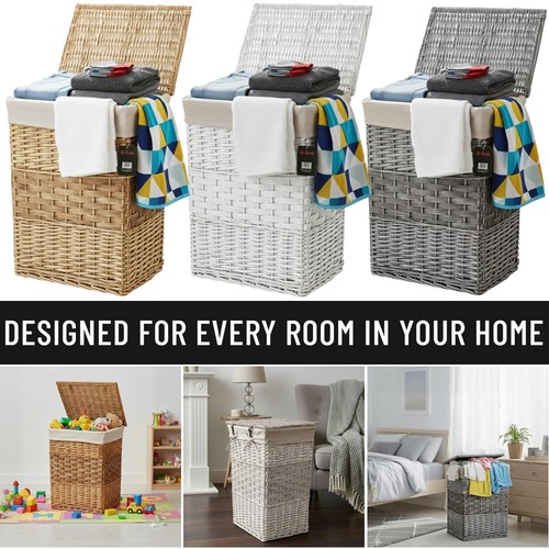 Wicker laundry basket - wicker,