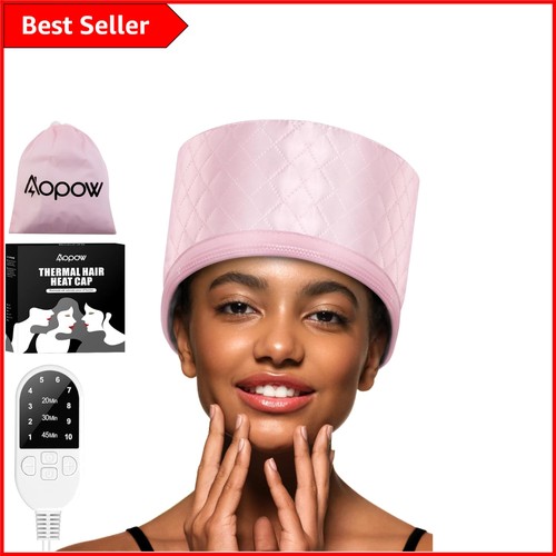 Pink hair steamer cap for - pink,