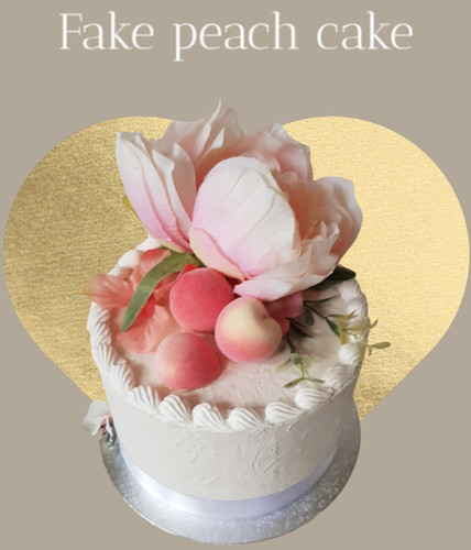 Stylish fake peach - , and