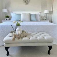 Deep Buttoned Chesterfield Footstool / Coffee Table