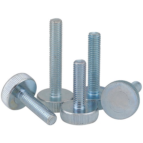 Knurled steel thumb screws - knurled,