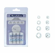 Beadalon Crimp Bead Mix Size Set Metal silver-plated 600pcs,Art&Craft 305B-101