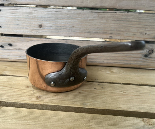 Vintage french copper pan 12cm - vintage,