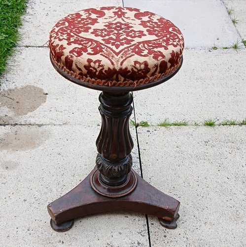 Vintage 1800s piano chair - vintage,