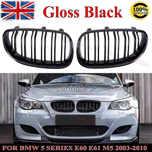 Glossy black front kidney - 2x,