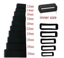 4 x Silicone Replacement Watch Strap Buckle Band Keeper Loop Holder  Ring
