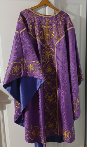 Beautiful violet chasuble - violet, and