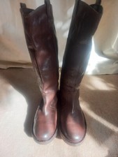 Gorgeous Brown Knee High Leather Boots By Top Shop Very Trendy And Warm In UK 6