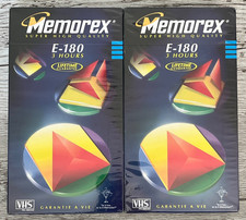 2 x Memorex E-180 Blank VHS
