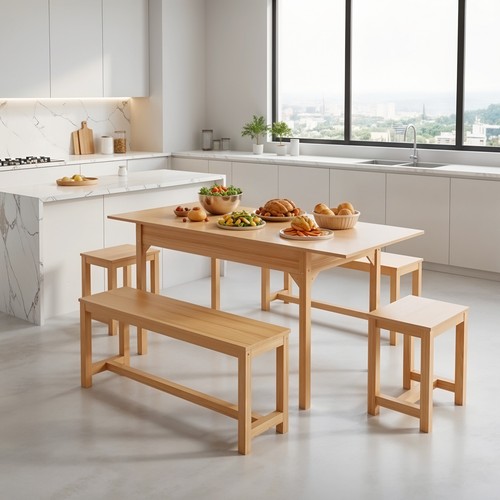 Kitchen dining table set - table, with