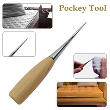 Awl Sewing Pokey Tool for Crafting Leather Wood Handle Pin Punching Hole Maker