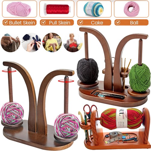 Handmade yarn spinner wooden - yarn,