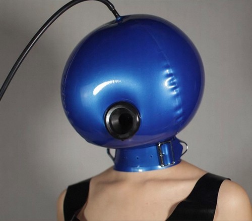 Latex inflate hood - latex, double
