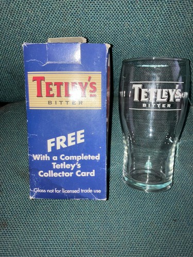 Tetley bitter pint glass - tetley's,