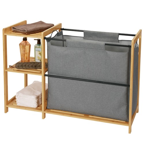 Bamboo laundry hamper - hamper, w/