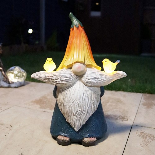 Gnome solar garden ornament - gnome,