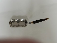 SILVER PLATED AND STAG HORN