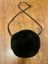 Baggu Black Round Crossbody Bag Zipper Cotton Canvas Bag VGC