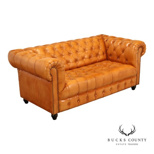Tufted leather chesterfield - tufted,