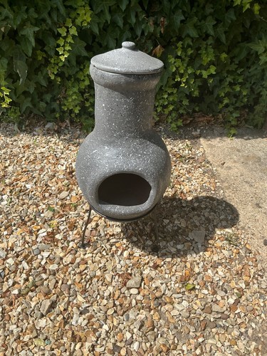Clay chiminea with - chiminea,