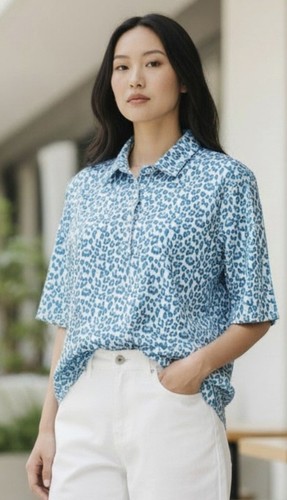 Nivo blue white leopard print - nivo,