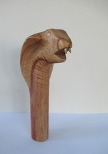 WOODEN CARVED  COBRA HEAD
