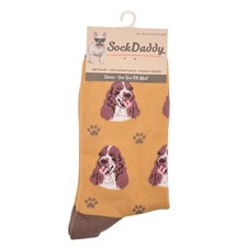 Springer Spaniel socks ladies One Size quality cotton mix novelty Dog lover gift