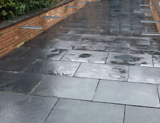 Universal Paving Black Indian Limestone 600x900 Garden Patio Slabs 22mm Cal